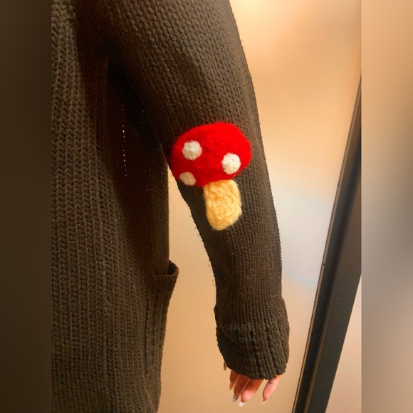 Felted Cottage Core Mushroom Sweater - Picture 5 of 6